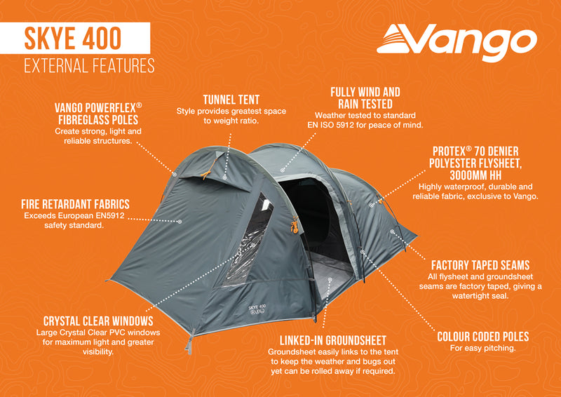 Vango Skye 400 Tent Deep Blue 2025