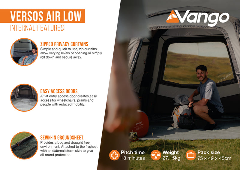 Vango Versos Air Low Drive-away Awning 2025