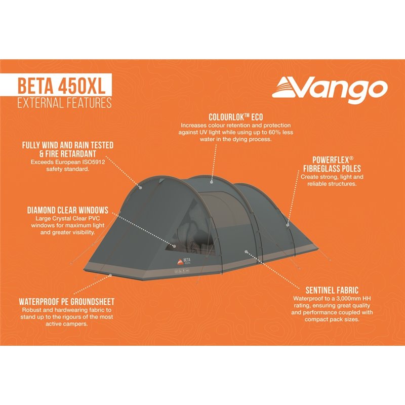 Vango Beta 450XL Tent Mineral Green 2024