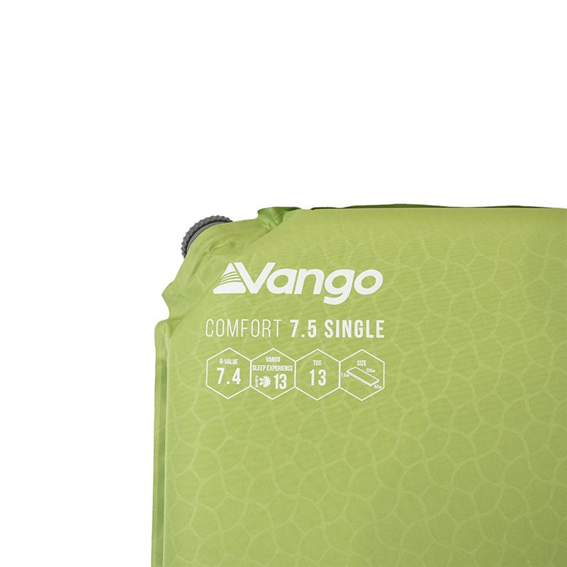 Vango Comfort Mat Single 7.5cm Herbal Green