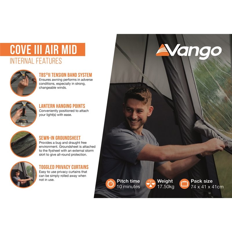 Vango Cove III Air Mid Drive-away Awning 2024