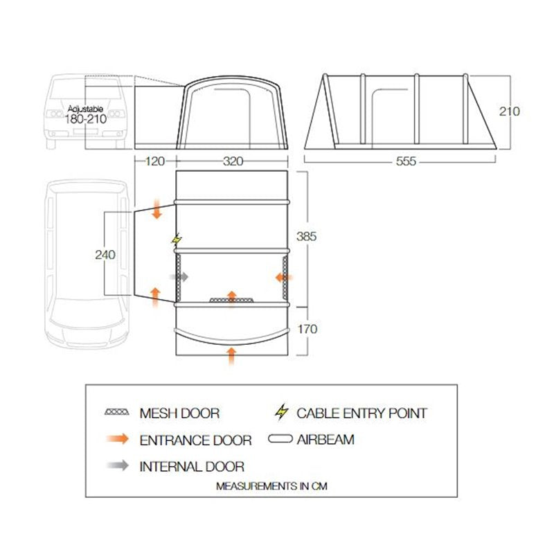 Vango Galli Pro Air Low Drive-away Awning 2024