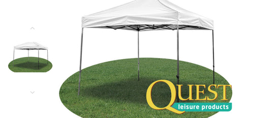 QUEST 3X3 Metre White Quick up Gazebo