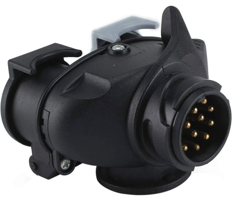 Short Adaptor 13 Pin Plug to 7N and 7S Socket - Caravan Towing Electric - RI790