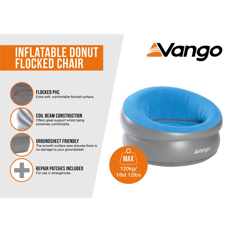Vango Inflatable Donut Chair Nocturne Grey