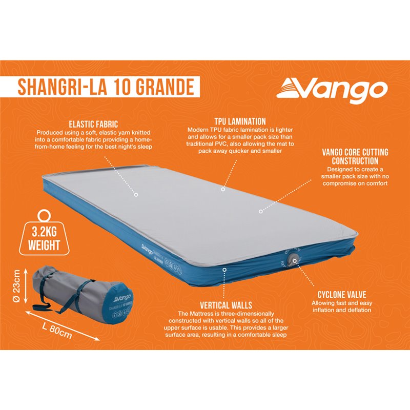 Vango Shangri-La II Grande 10cm Grey/Sky Blue