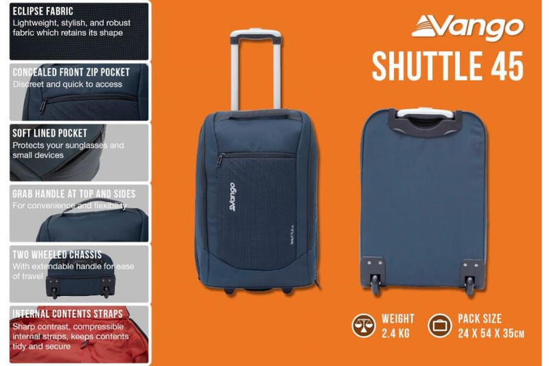 Vango Shuttle 45L Roller Travel Bag