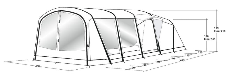 Outwell Sundale 7PA Air Tent 2024