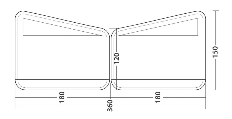 Outwell Windscreen 180 Air Scalable 2023