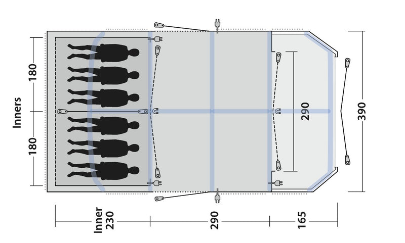 Outwell Forestville 6SA Inflatable Air Tent