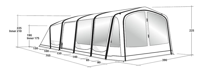 Outwell Forestville 6SA Inflatable Air Tent