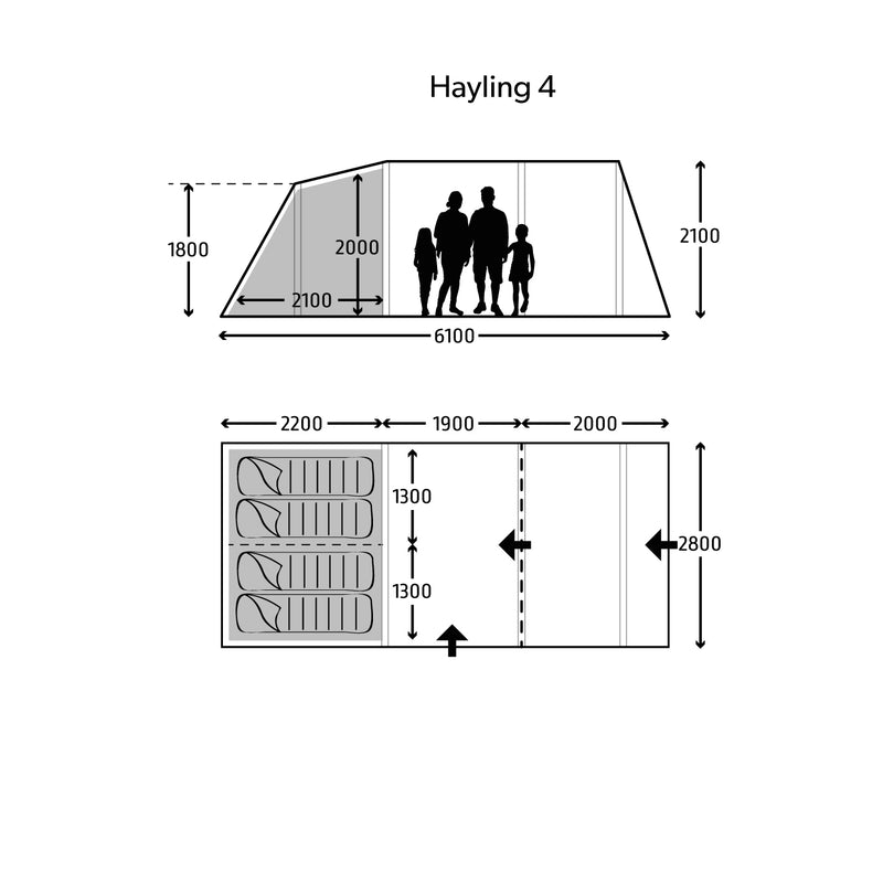 Kampa Hayling 4 Air Tent 2023