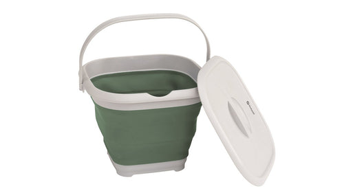 Outwell Collaps Bucket Square with Lid Shadow Green