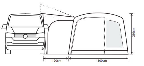 Outdoor Revolution Cayman Curl Air Mid Drive-away Awning