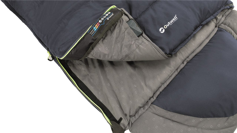 Outwell Contour Lux Sleeping Bag 'R Zip' Deep Blue