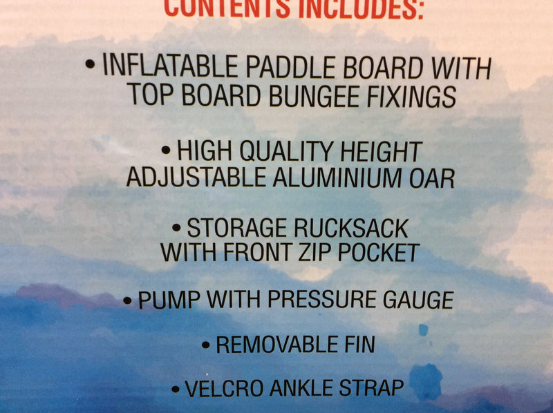Inflatable paddle board set