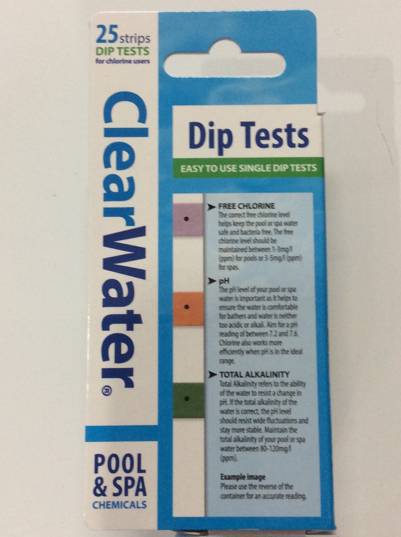 Test strips for swimming pools, spa and hot tubs 25 tests