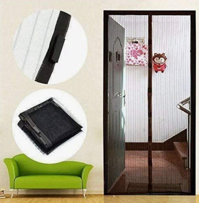 Magnetic black insect door mesh