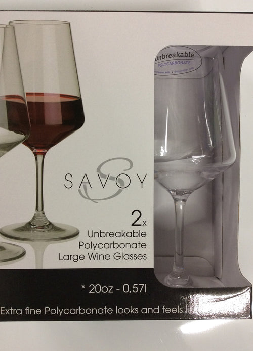 Large polycarbonate wine glasses 1 x 2