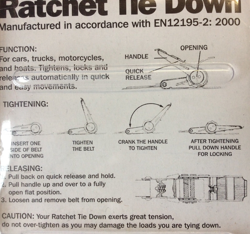 Ratchet tie down