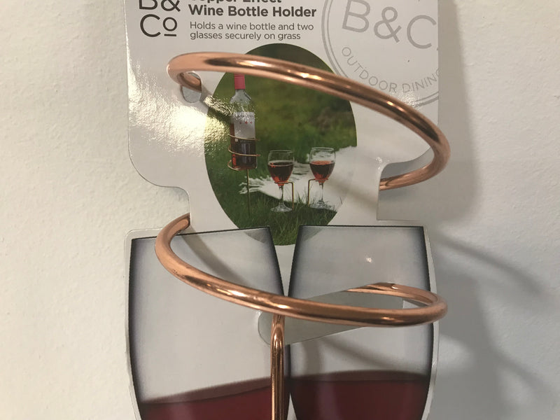 Wine and bottle holder set