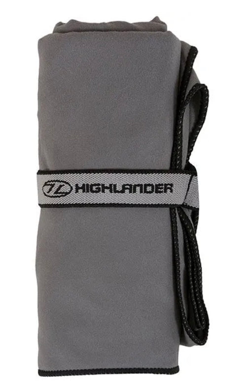 Highlander Micro Travel Towel Large (Charcoal)