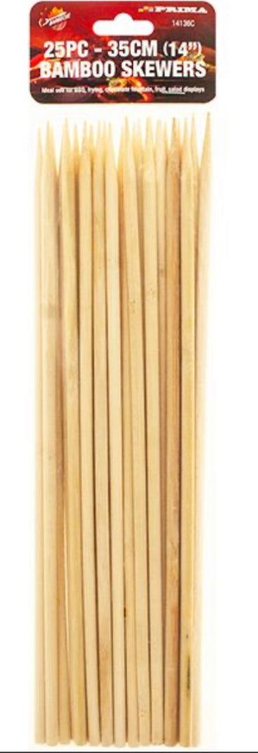 Bamboo Skewers 25pc 35cm Long