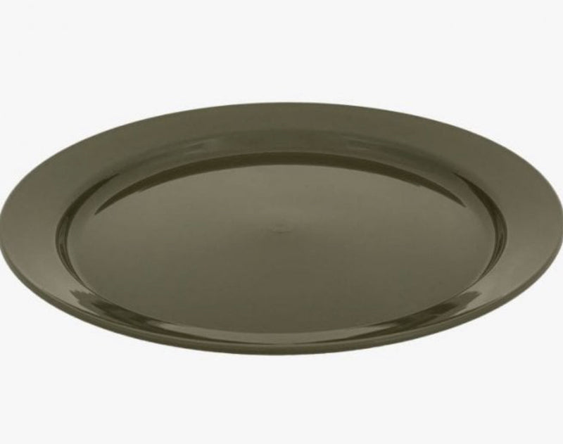 25cm Flat Plate (Plastic) Olive