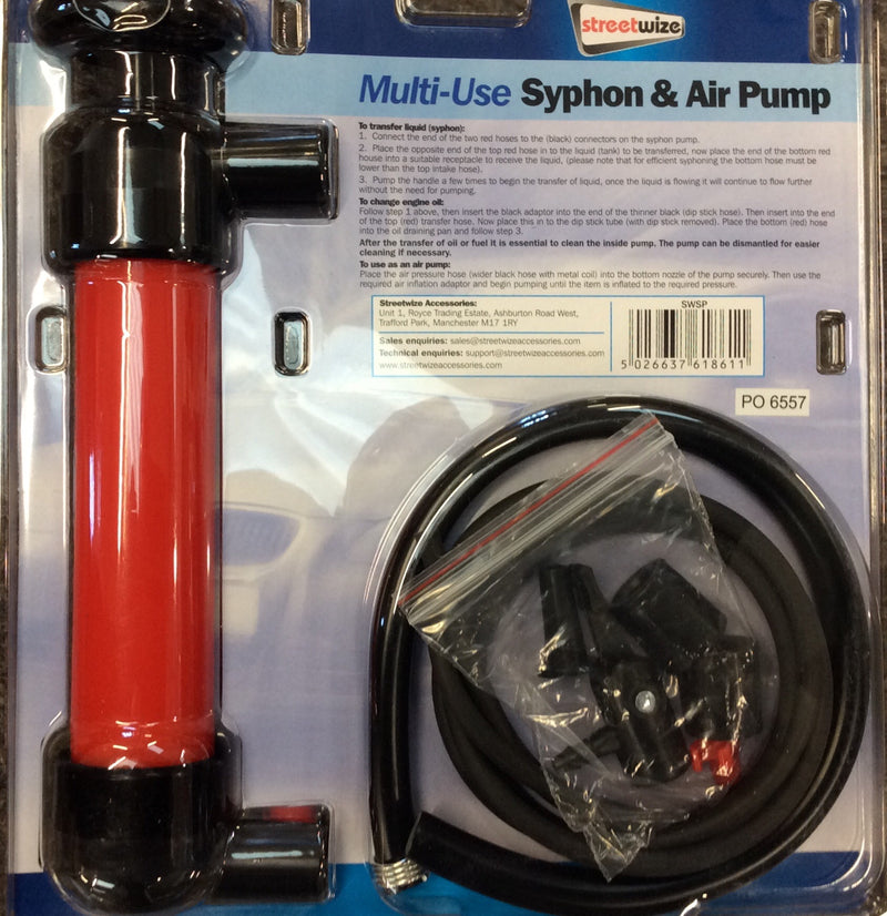 Multi-use syphon and air pump