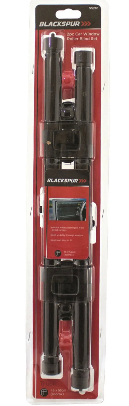 Blackspur Car Window Roller Blind Set 2pc