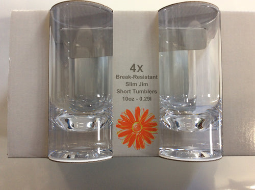 Short tumblers x 4 acrylic 10oz