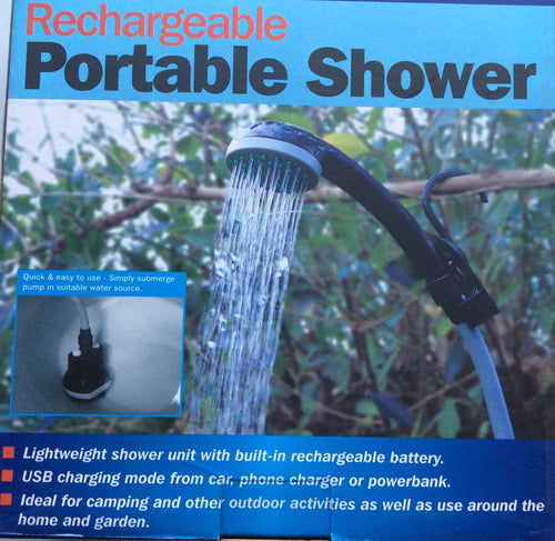 Rechargeable portable shower