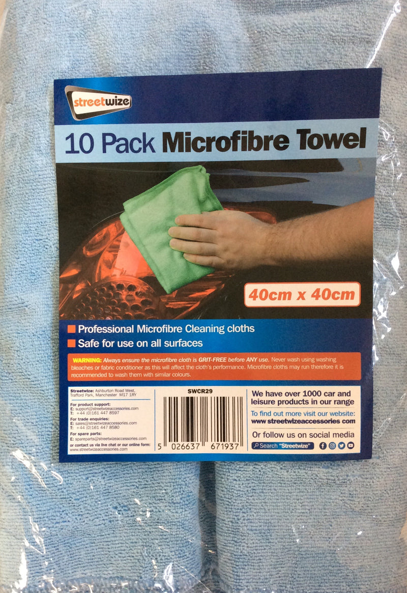 Micro fibre cleaning towels pack of 10