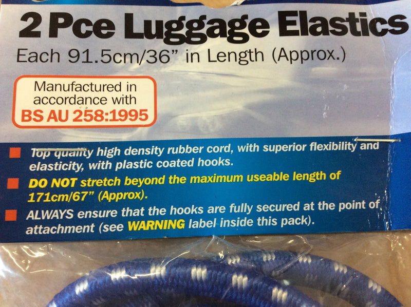 Streetwise 2pc luggage elastics 36” (approx)
