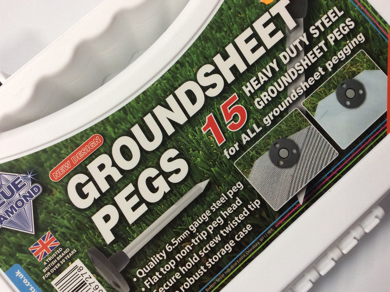 Heavy duty groundsheet pegs x15
