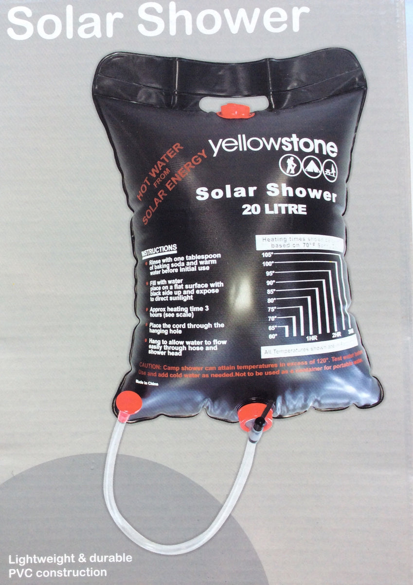 Yellowstone 20L solar shower S.K Camping & Leisure