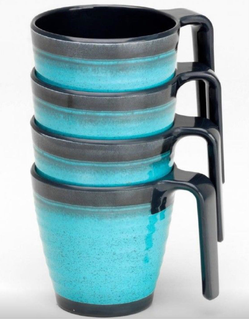 Flamefield Granite Melamine Mug Set x 4