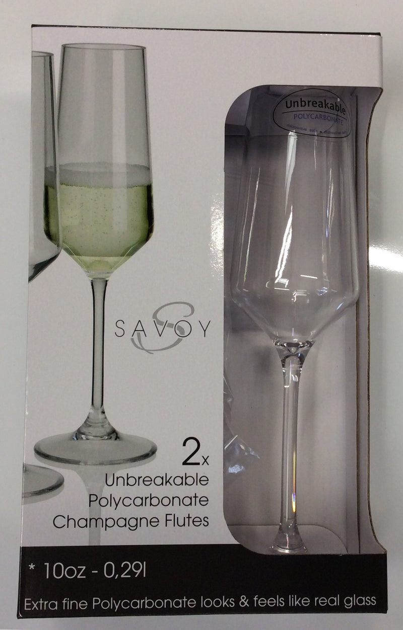 Champagne flutes in polycarbonate 1 x 2 (pair)