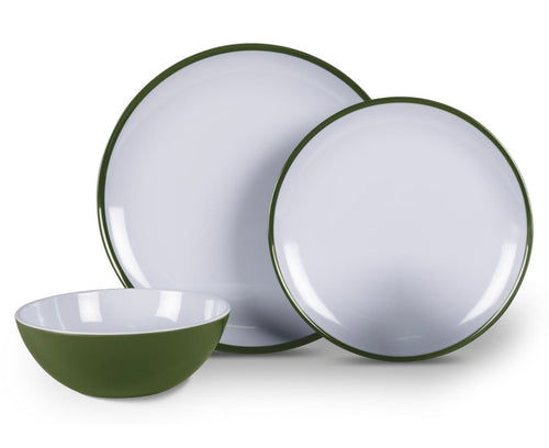 Kampa fern green 12pc melamine set