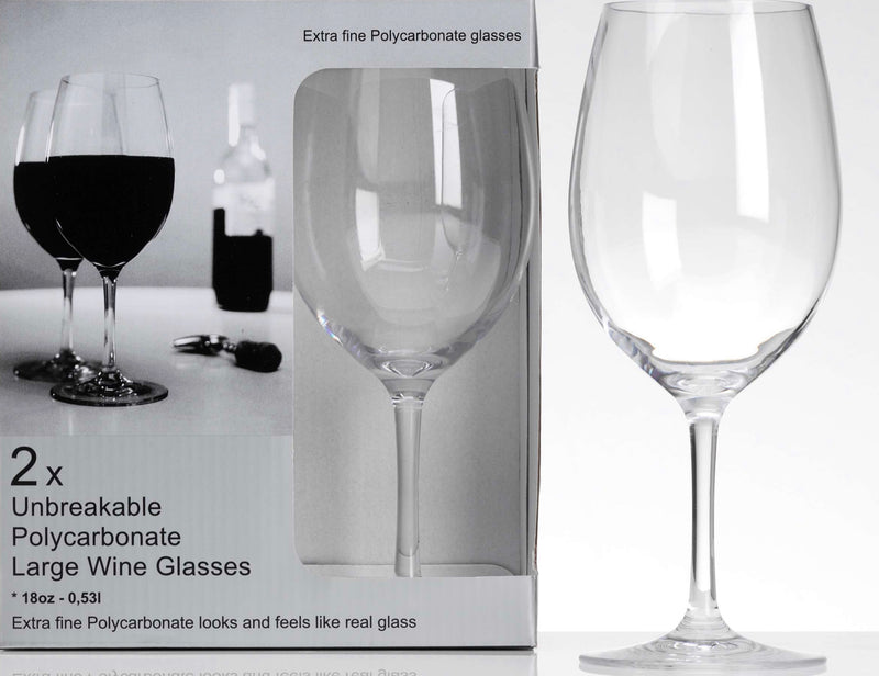 Polycarbonate Wine Glasses x 2