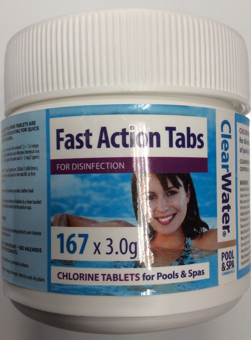 Clearwater fast action chlorine tablets for spas