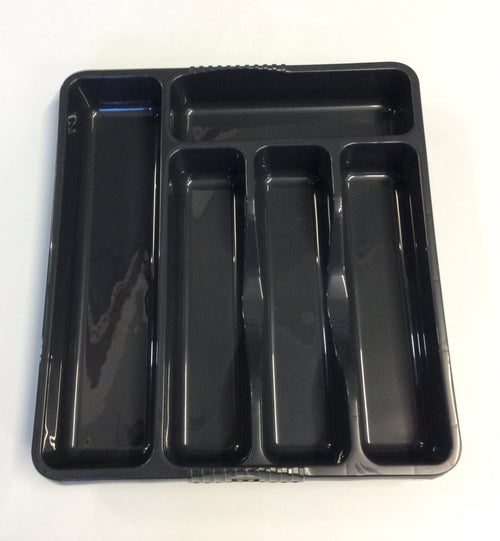 Small cutlery tray in midnight black