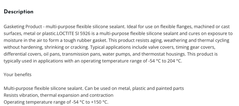 Loctite Blue Silicon Gasket - 40ml