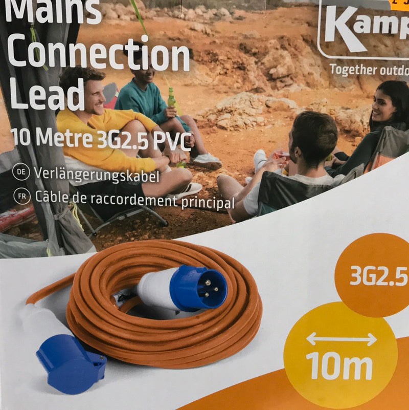 Kampa 10m Mains Connection Lead 3G2.5 PVC