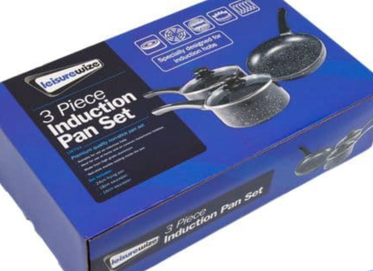 Leisurewize 3 Piece Induction Pan Set