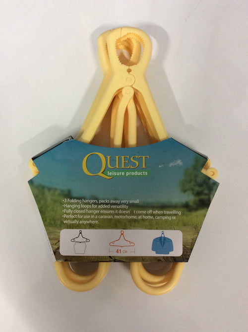 Quest Folding clothes hangers pack of 3