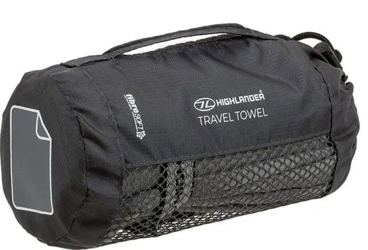 Highlander Micro Travel Towel Large (Charcoal)