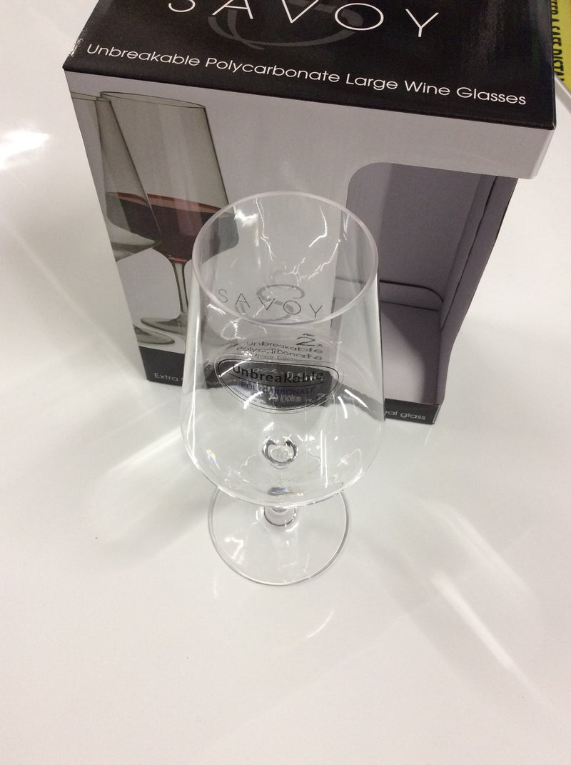 Large polycarbonate wine glasses 1 x 2