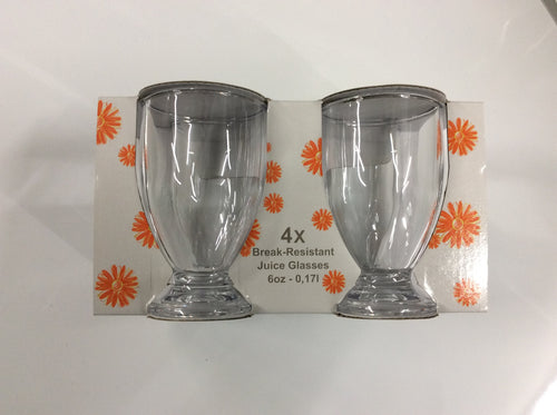 Acrylic juice glasses 1 x 4 6oz