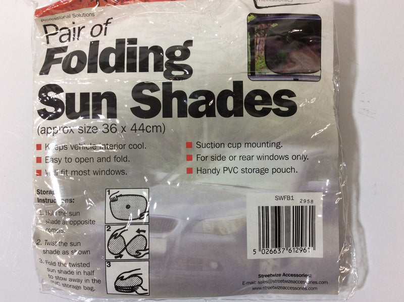 Pair of folding sun shades